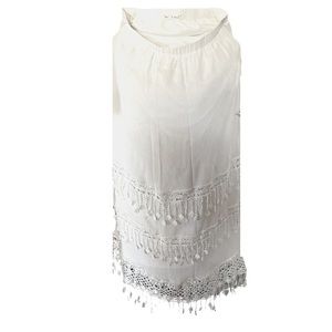DONATED VINTAGE BOHO WHITE SKIRT!!